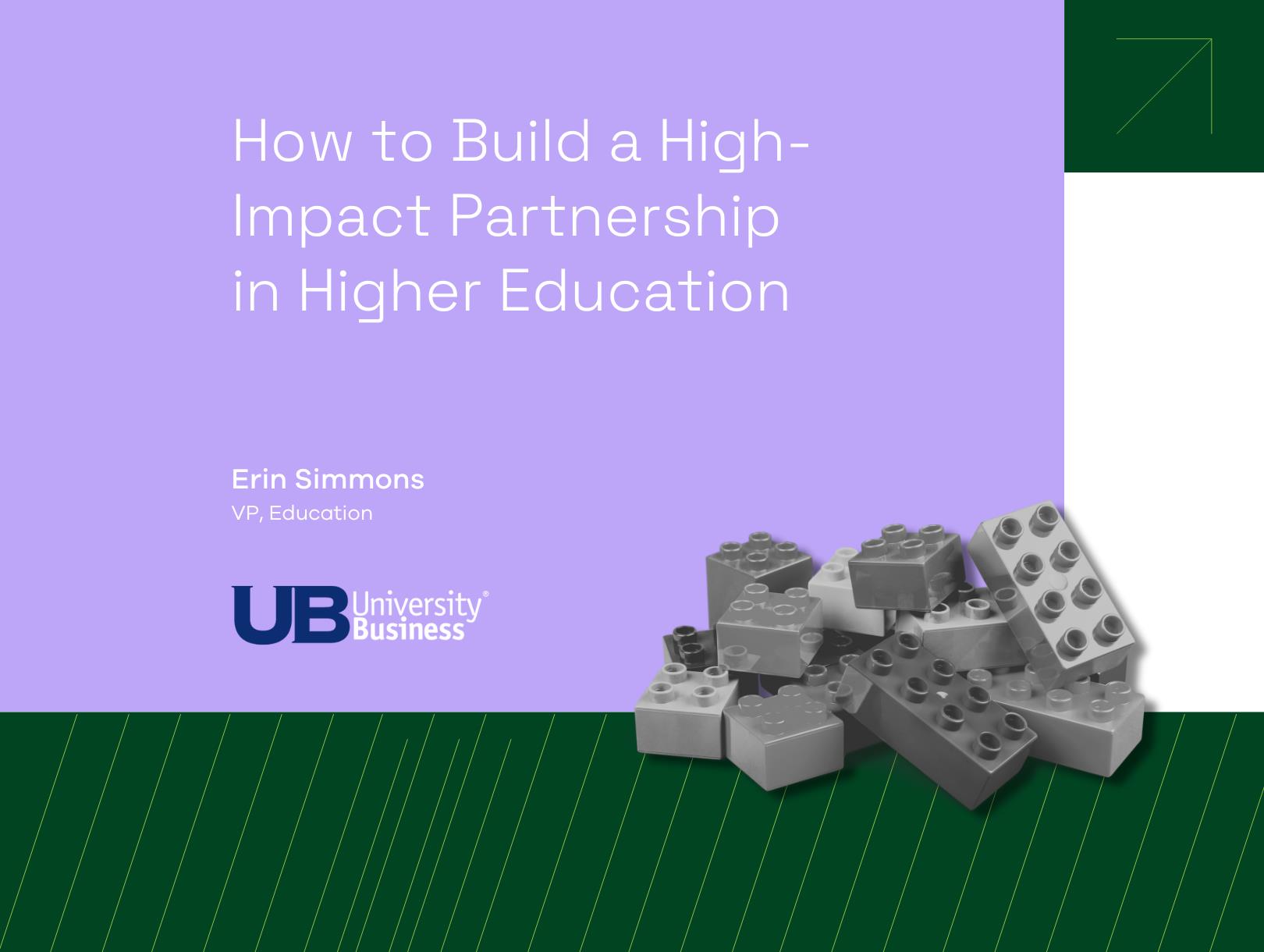 How to build a high-impact partnership in higher education